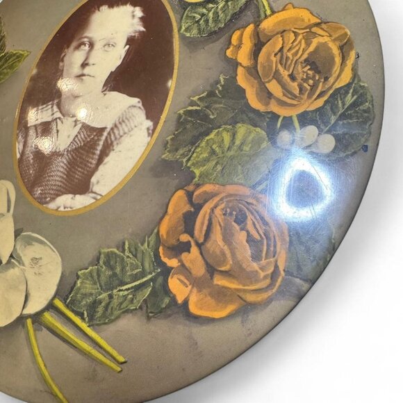 VTG Celluloid Photo Tin/Plate Ornate Frame Easel - Picture 5 of 5